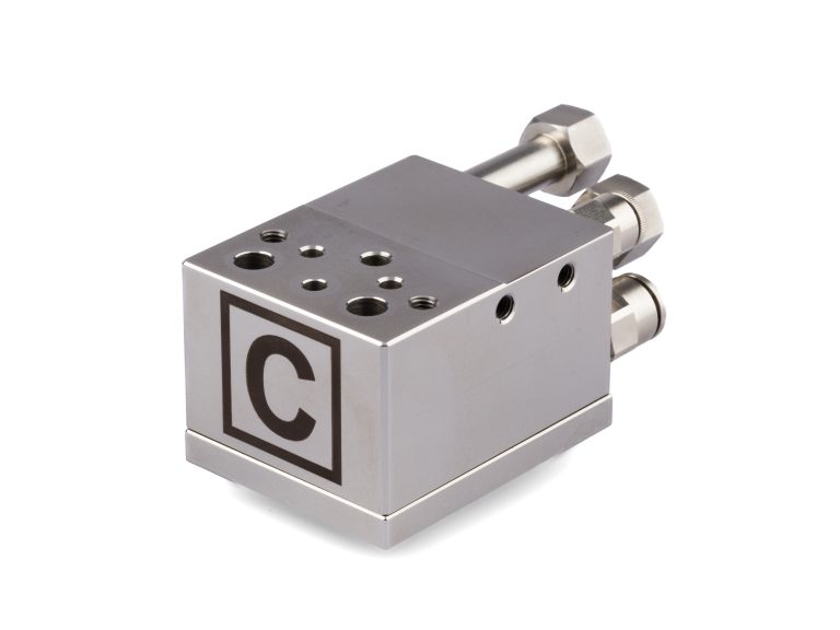 Mounting plate with integrated circ. valve